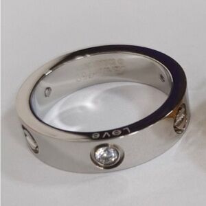 Beautiful stainless steel LOVE ring size 7